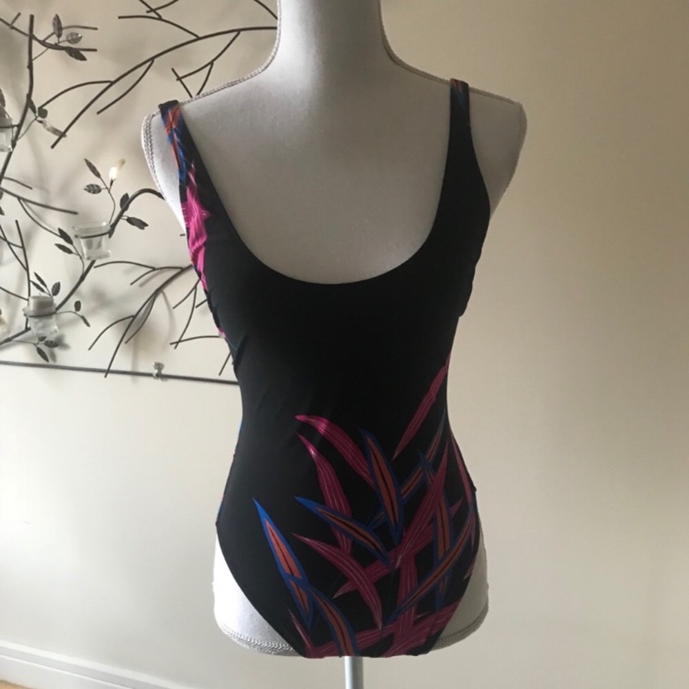 Diane von Furstenberg DVF Quincy Black Cheeky One Piece Swimsuit Size Large NWT - Picture 8 of 12